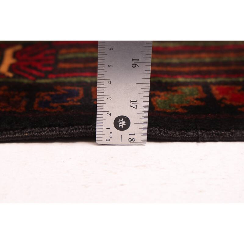 ECARPETGALLERY Hand-knotted Teimani Black, Brown Wool Rug - 3'10 x 6'6