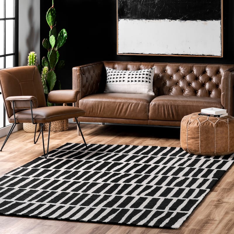 Nuloom Roxane Contempoary Striped Area Rug - 5' x 8' - Black
