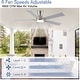 preview thumbnail 69 of 69, YUHAO Kaleido 52 in. Indoor Matte Black 3-Colors Integrated LED 6-Speeds Ceiling Fans with Dual-Finish Blades and Remote Control