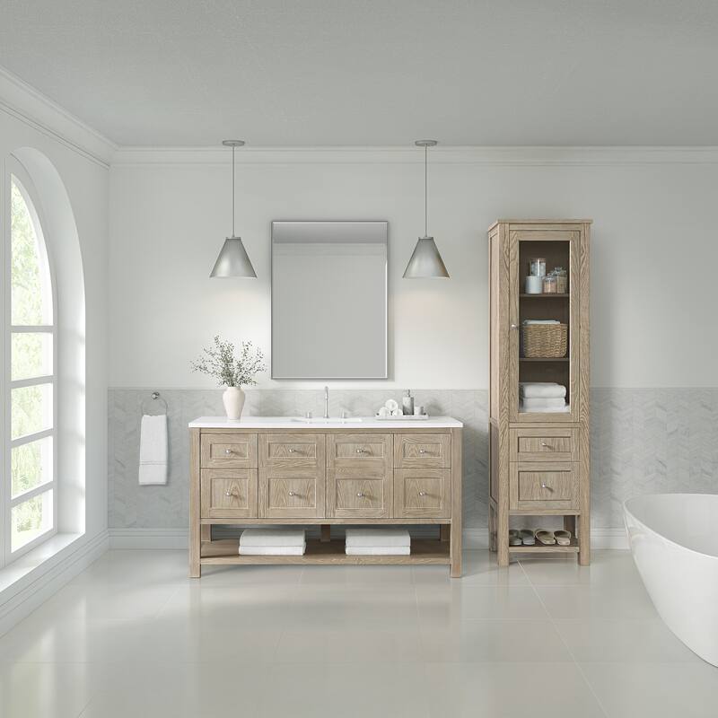 James Martin Vanities 330-LC Breckenridge 86-7/16" Ash, Plywood,