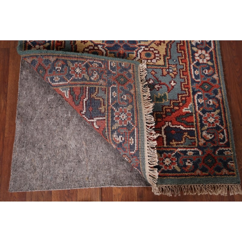 Geometric Heriz Serapi Oriental Accent Rug Hand-Knotted Wool Carpet - 2'7"x 6'0"