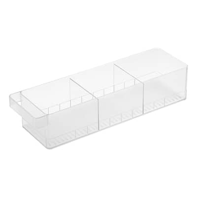 Yamazaki Home Refrigerator Organizer Bin - Three Styles, ABS Plastic, All-Purpose - L 4.33 x W 14.76 x H 3.23 inches