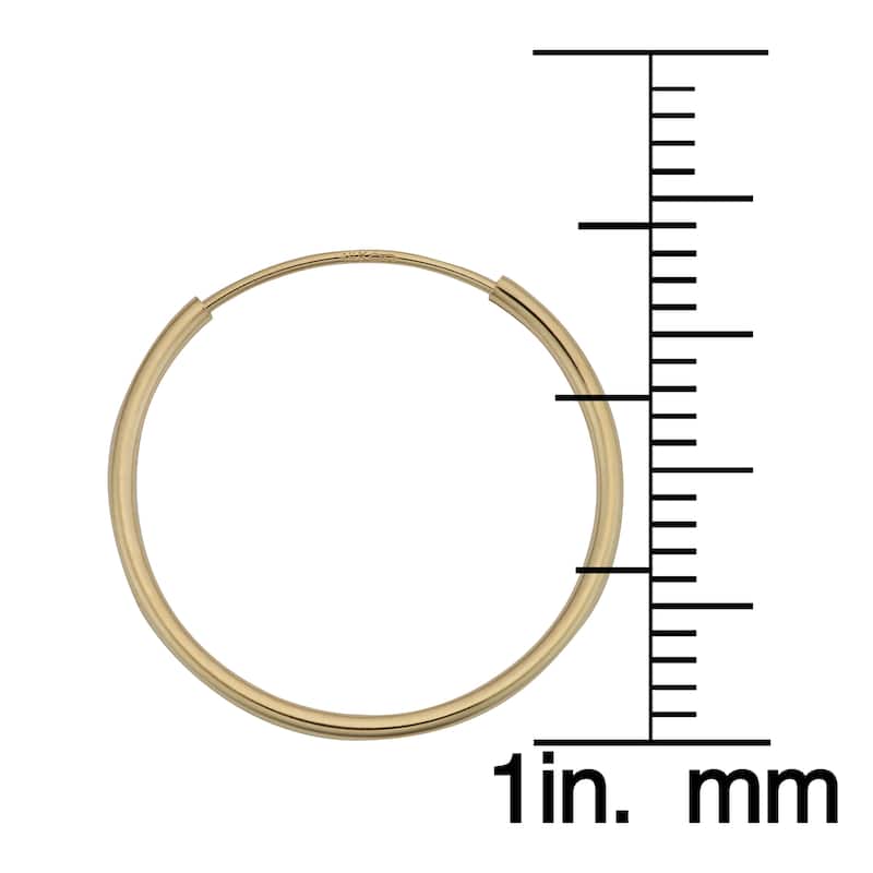 Joelle Collection 14K Yellow Gold Endless Hoops Earrings