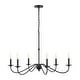 preview thumbnail 30 of 30, Nola 34.75" 6-Light Bohemian Farmhouse Iron LED Chandelier, by JONATHAN Y