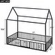 preview thumbnail 4 of 25, Metal House Bed with Fence and Door