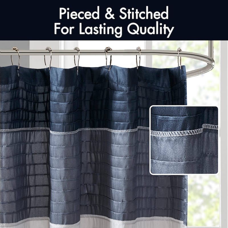 Madison Park Amherst Faux Silk Shower Curtain