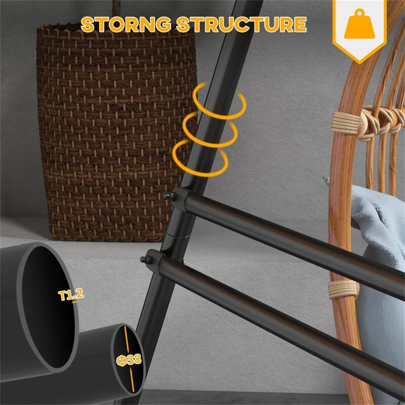 Hammock Chair Stand Heavy Duty Steel Frame for Hanging Egg Chair Indoor and Outdoor Use Easy Assembly