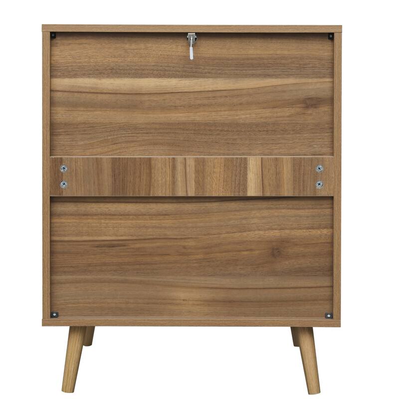 Rattan 3-Drawer Cabinet with Moisture-Proof Finish & Anti-Tipping Device for Safe Storage