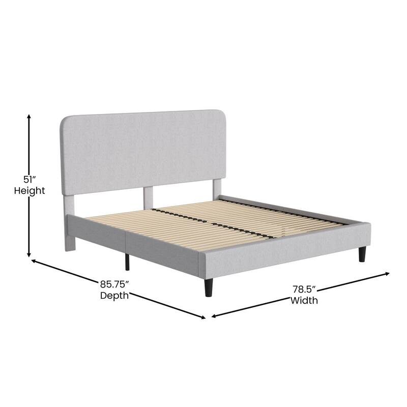 Platform Bed with Headboard - No Foundation Needed
