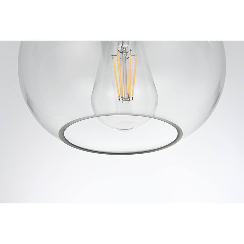 1-light 8-inch Pendant Light w/ Clear Glass Shade