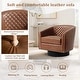 preview thumbnail 13 of 79, 2 Set Tufted PU Vegan Leather Swivel Barrel Chair with Nailheads Trim