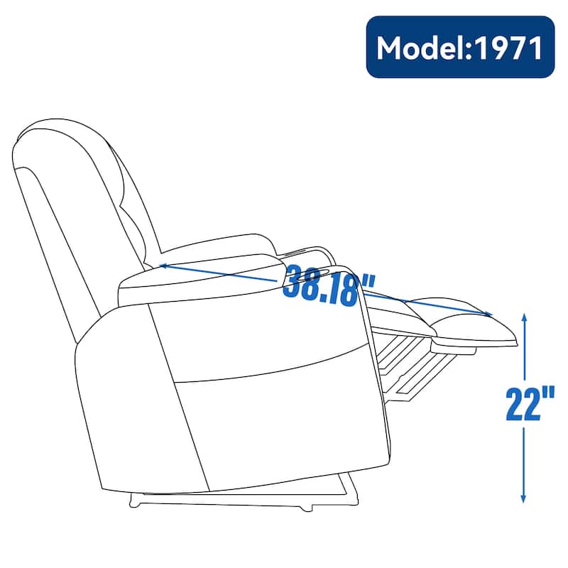 Large Power Lift Recliner Chair with Massage and Heat