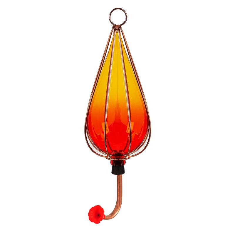 Ombre Art Glass Hummingbird Feeder (Set of 3)