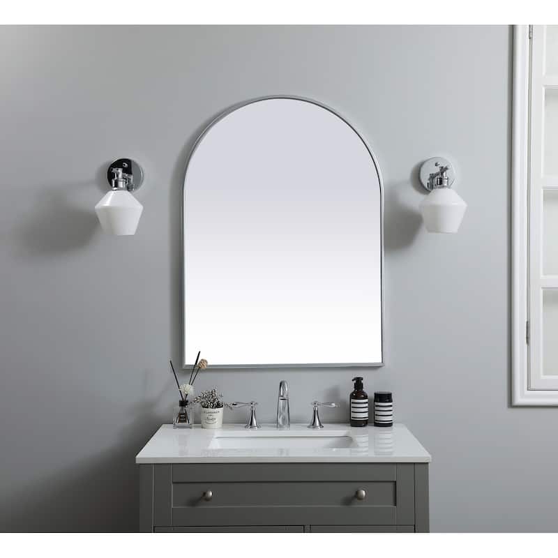 Indigo Home Metal Frame Arch Mirror 27x36 Inch