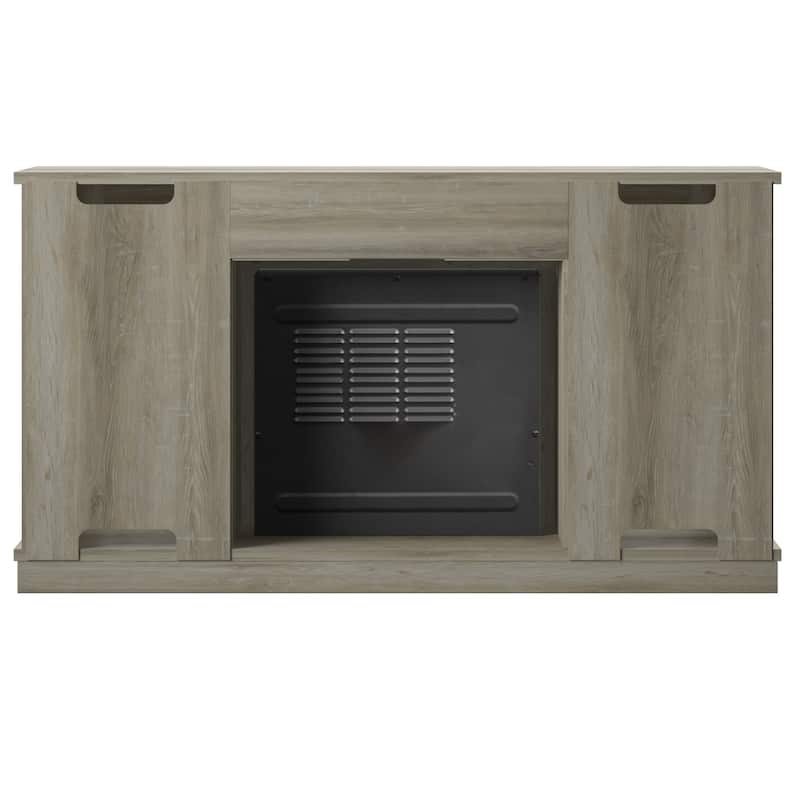 Modern Farmhouse TV Stand for TVs up to 55" with Electric Fireplace