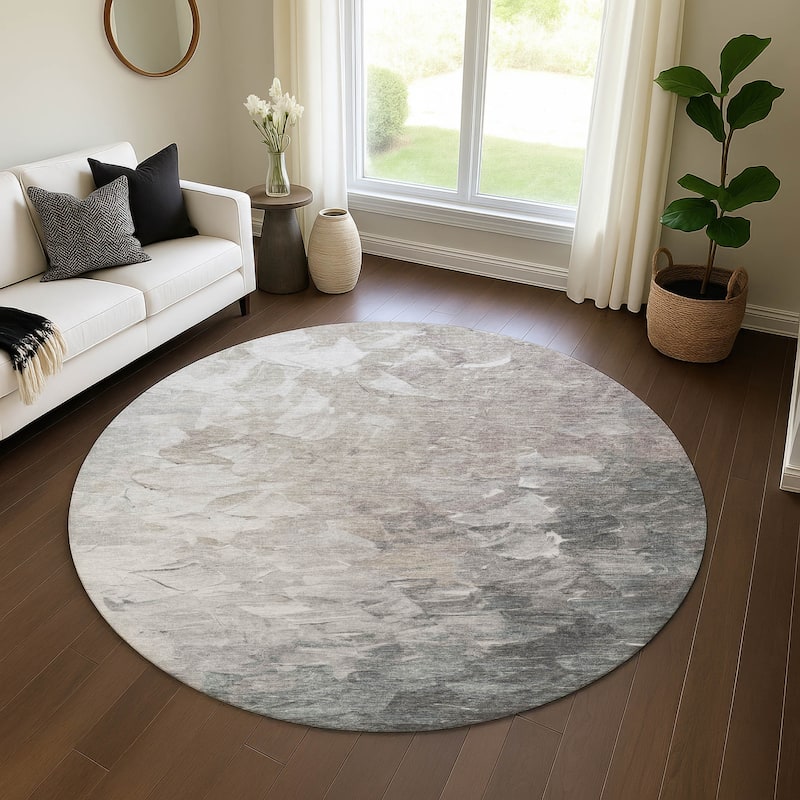 Premium Washable Super Soft Modern Current Mayfield Rug - Taupe - 8' x 8'