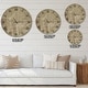 preview thumbnail 4 of 7, Designart 'Antique Old Paper Style' Oversized Farmhouse Wall CLock