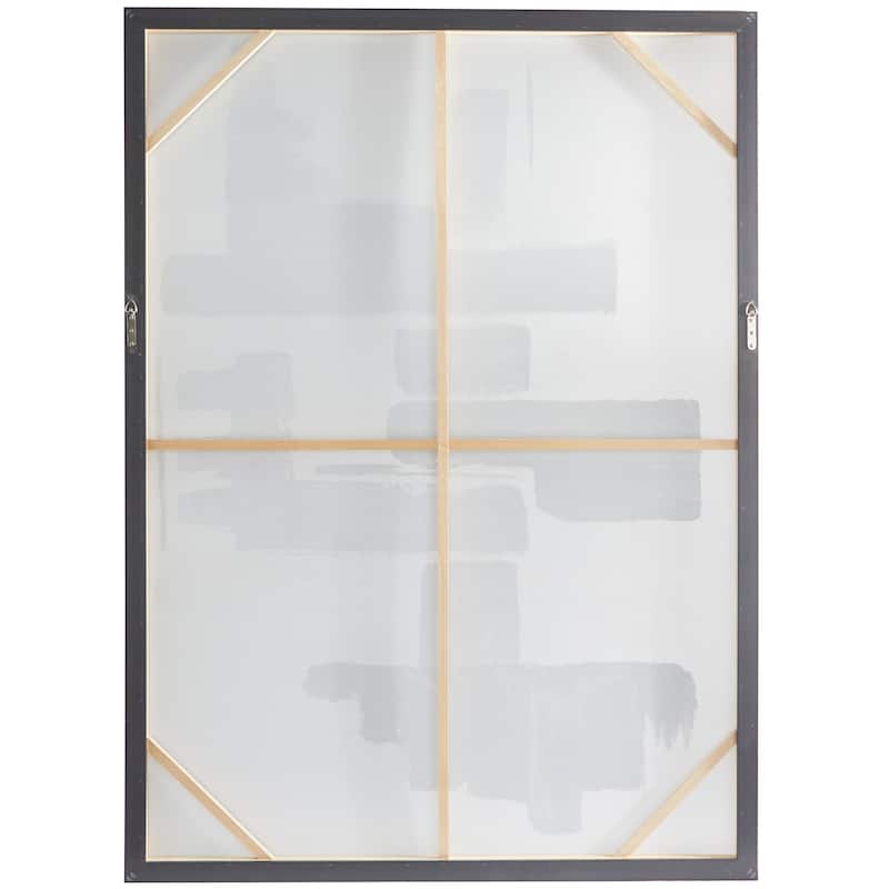 Canvas Contemporary Abstract Framed Wall Art with Black Frame