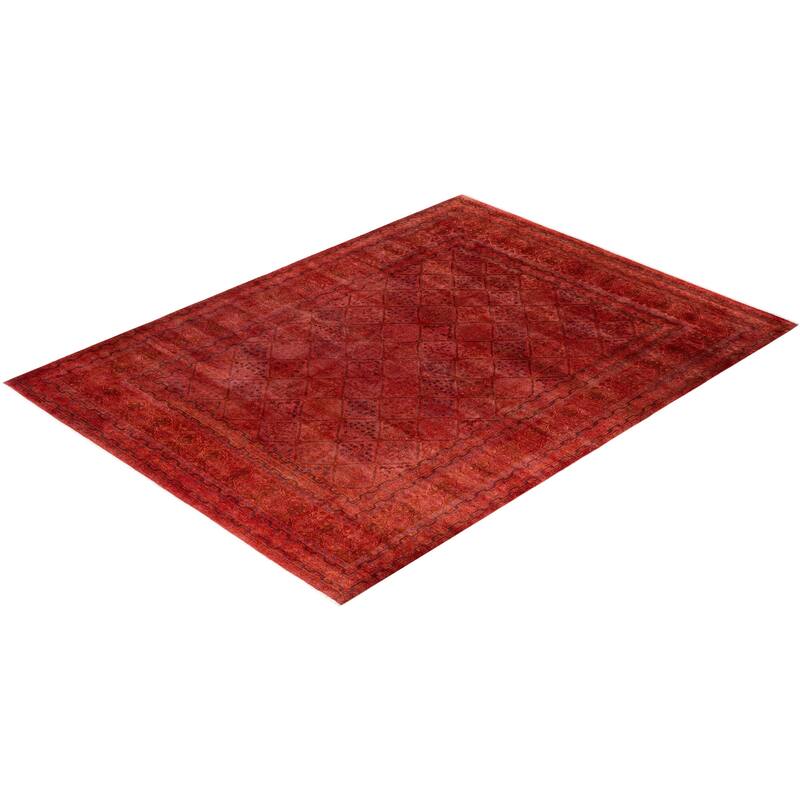 Overdyed One-of-a-Kind Hand-Knotted Area Rug - Pink - 9' 0" x 11' 10"