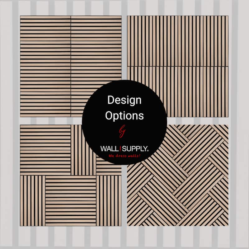 Wall!Supply UltrAcoustic Eco Tile 3D Acoustic Polystyrene Wall Panels Set of 6 Panels Covers 10.87 sq ft