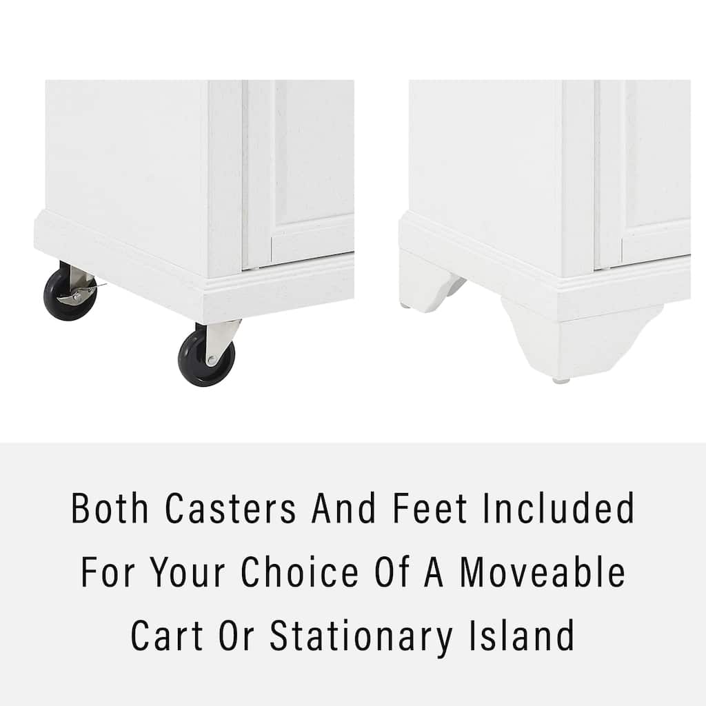Kitchen Island Cart with Storage & Marble Top - Portable Kitchen Furniture for Small Spaces