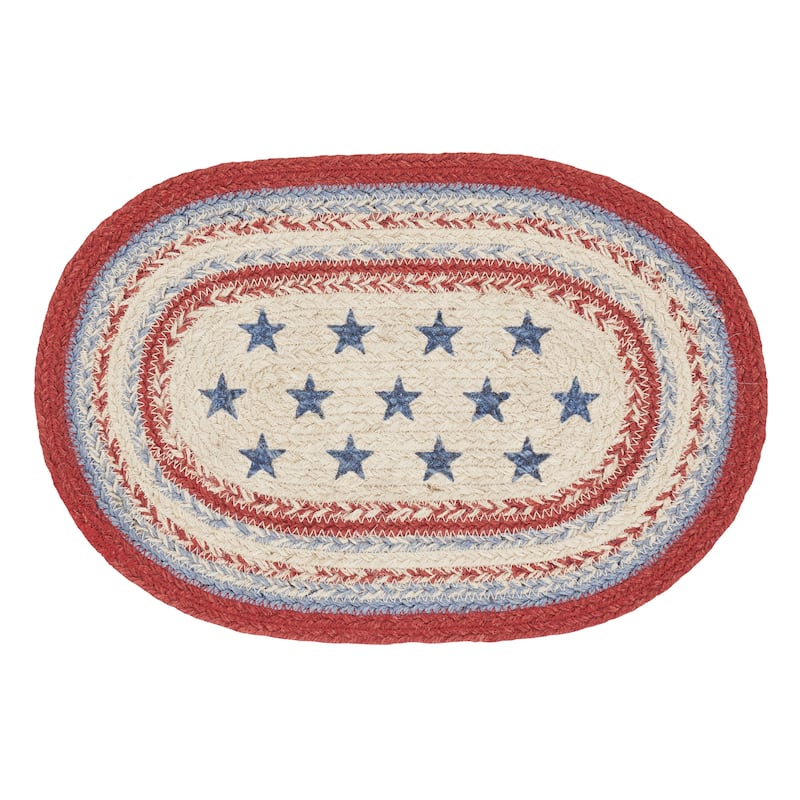 Celebration Jute Oval Placemat 10x15
