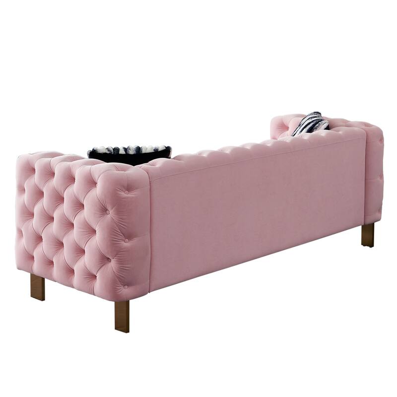 Chesterfield Modern Tufted Velvet Living Room Sofa, 84.25''W Couch