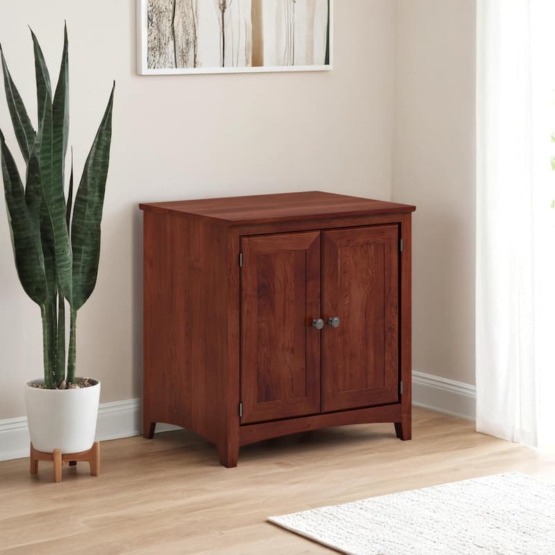Arch+Haven Solid Wood 2 Door Cabinet - Rubbed - Washington Cherry