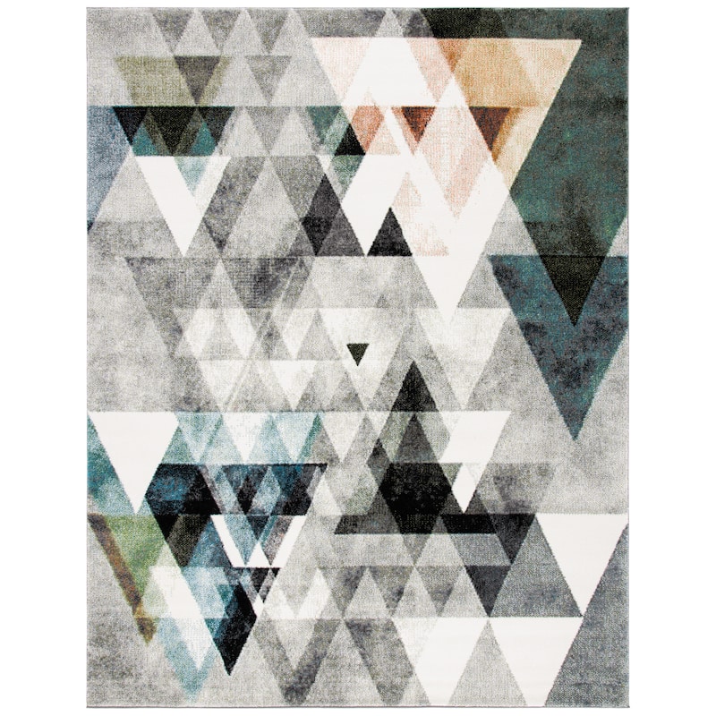 SAFAVIEH Porcello Lizet Mid-Century Modern Abstract Rug - 6'7" x 9' - Grey/Blue