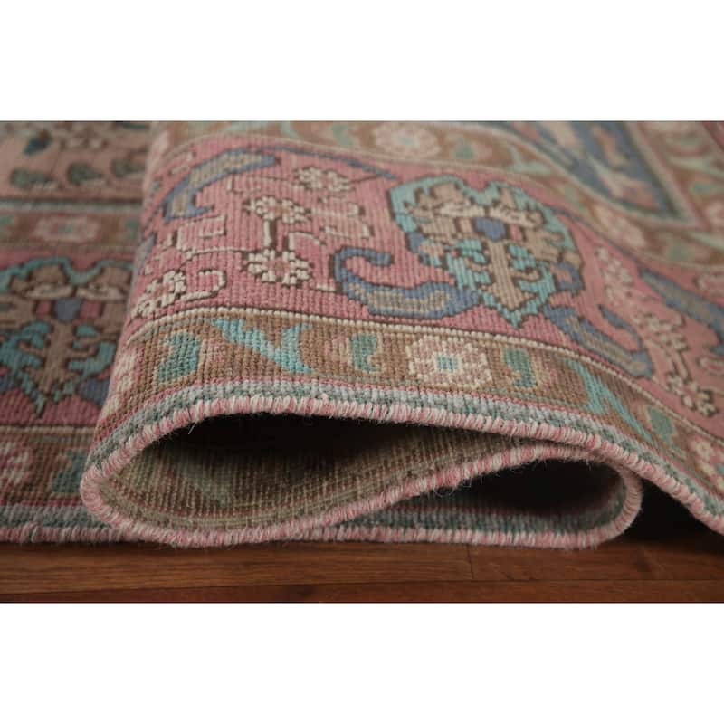 Tabriz Persian Vintage Area Rug Hand-knotted Wool Carpet - 8'10" x 12'10"