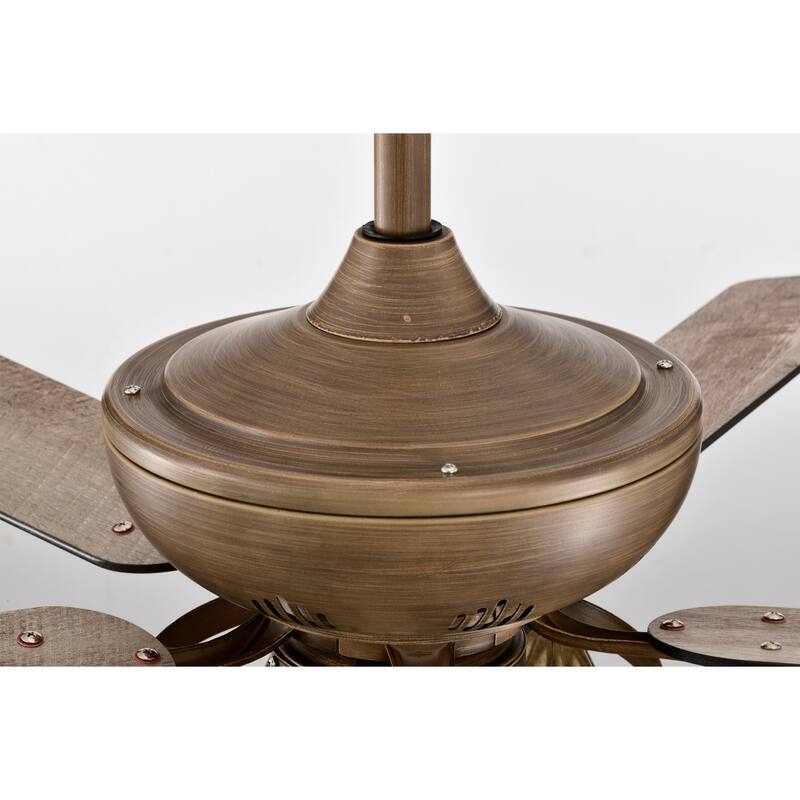 Parchman 52 Inch Mid-Century Modern Ceiling Fan with Remote - N/A