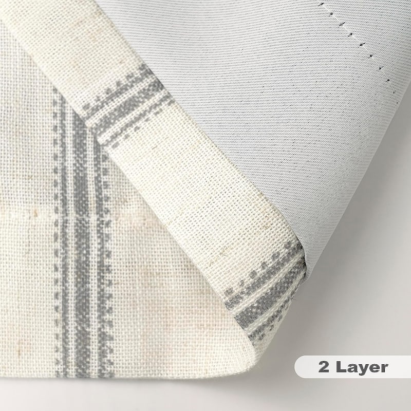 DriftAway Farmhouse Linen Blend Blackout Curtains