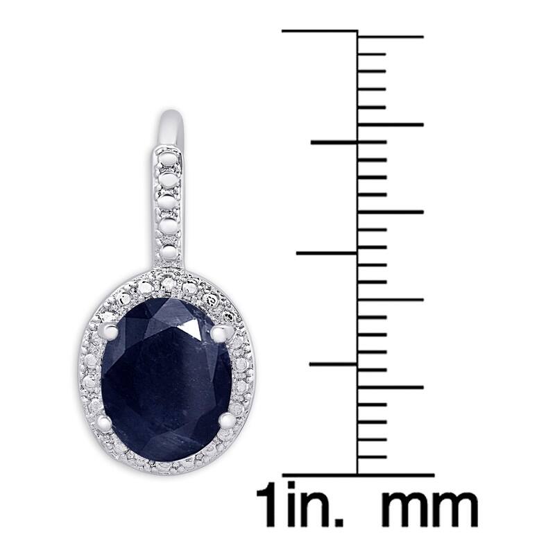 Victoria Townsend .925 Sterling Silver Amethyst & Diamond Accent Drop Earrings