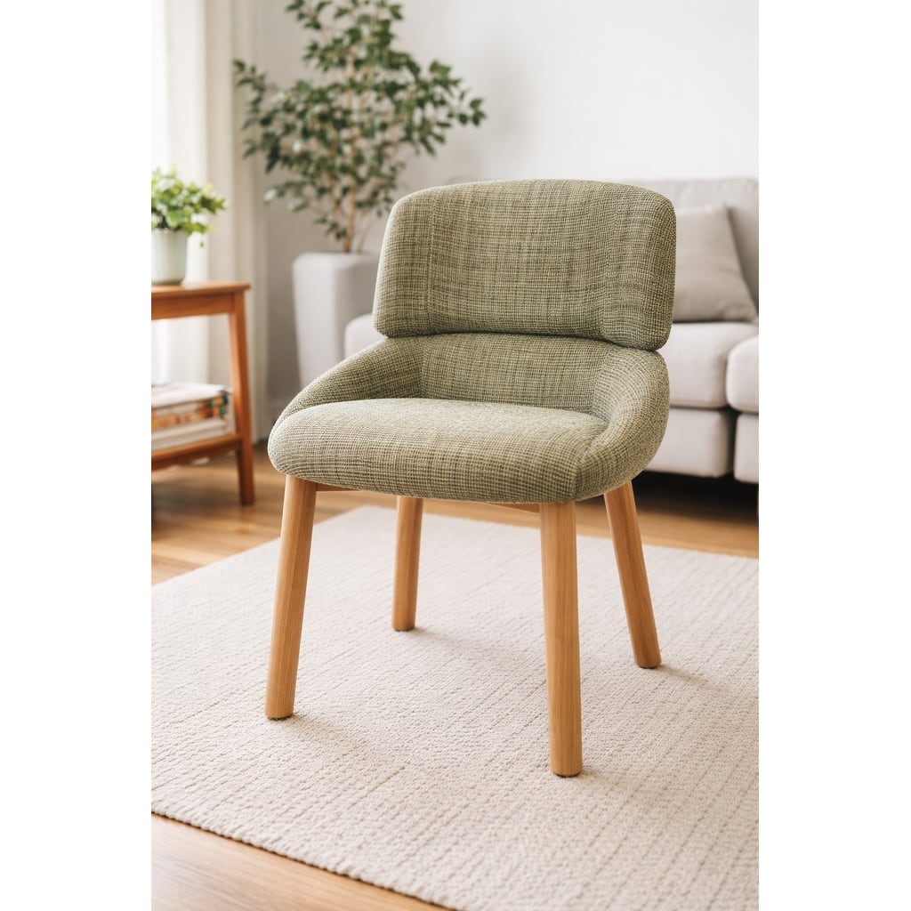 Snug Dining Chair with Wood Base