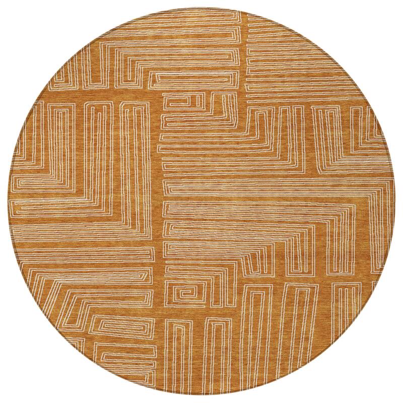 HomeRoots Geometric Transitional Rectangle Outdoor Rug