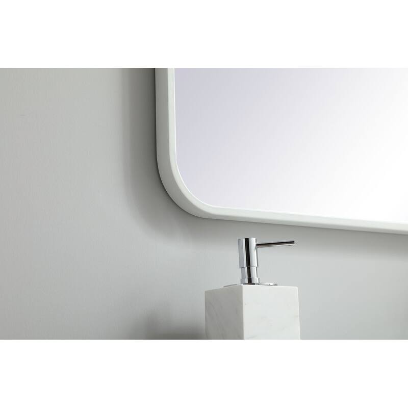 Ezra Soft Corner Metal Rectangular Mirror