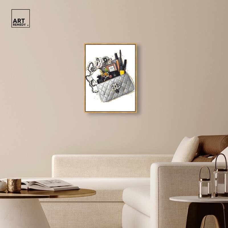 Grey Treasure Bag Canvas by Art Remedy