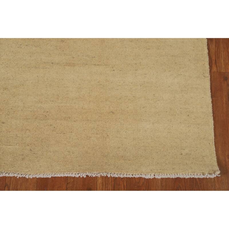 Modern Gabbeh Oriental Foyer Rug Handmade Solid Wool Carpet - 3'0"x 4'10"