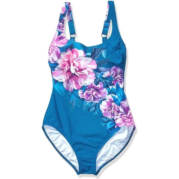 Shop Gottex Women S Square Neck One Piece Swimsuit Fiji Navy