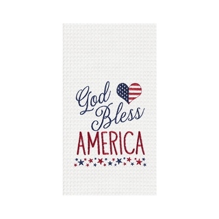 Bless All Who Gather Here Waffle Weave Microfiber Kitchen Towel