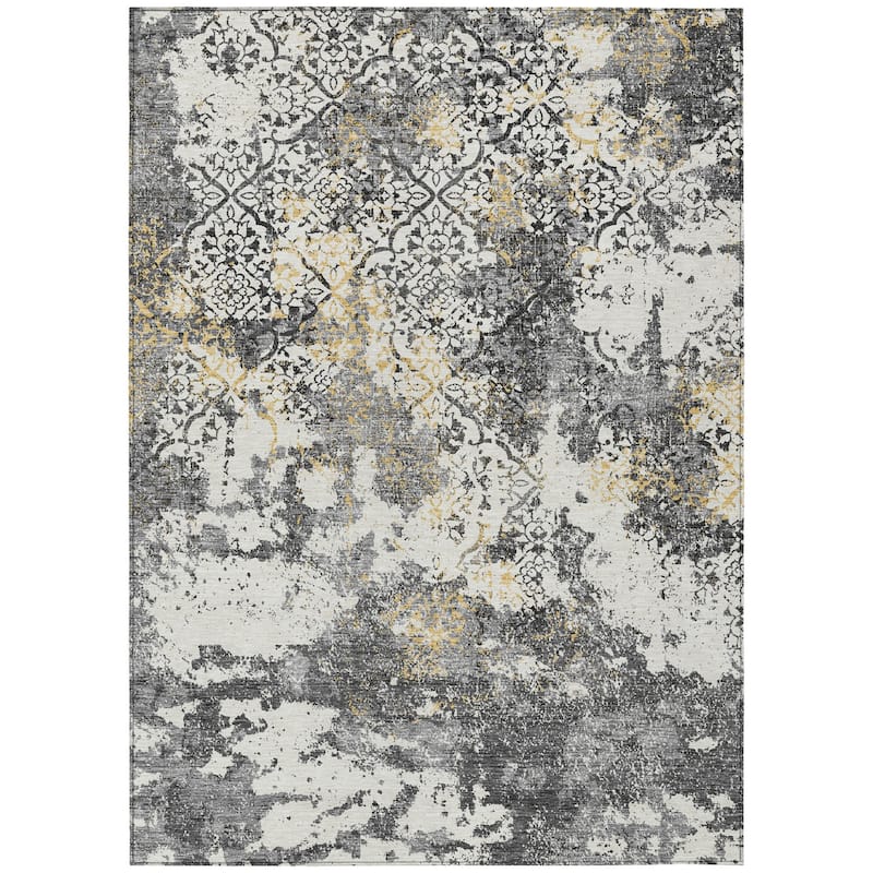 HomeRoots Floral Transitional Rectangle Outdoor Rug
