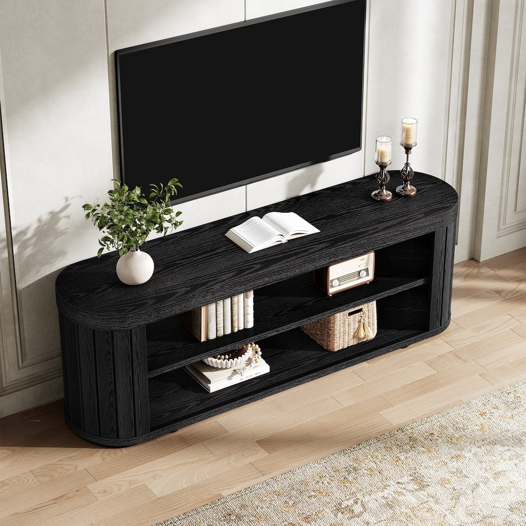 TV Stand with Storage Shelf, Media Console, Living Room Bedroom Entertainment Center Accent Television Stand