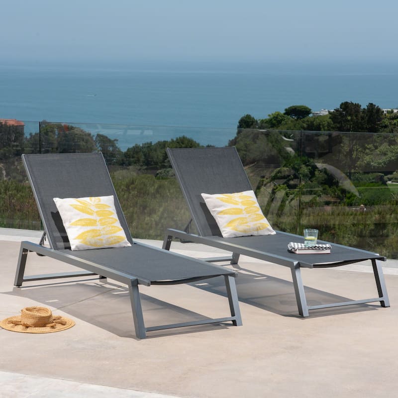 Myers Chaise Lounge (Mp2) - Black+Grey