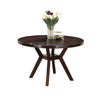 Round Dining Table in Espresso Finish