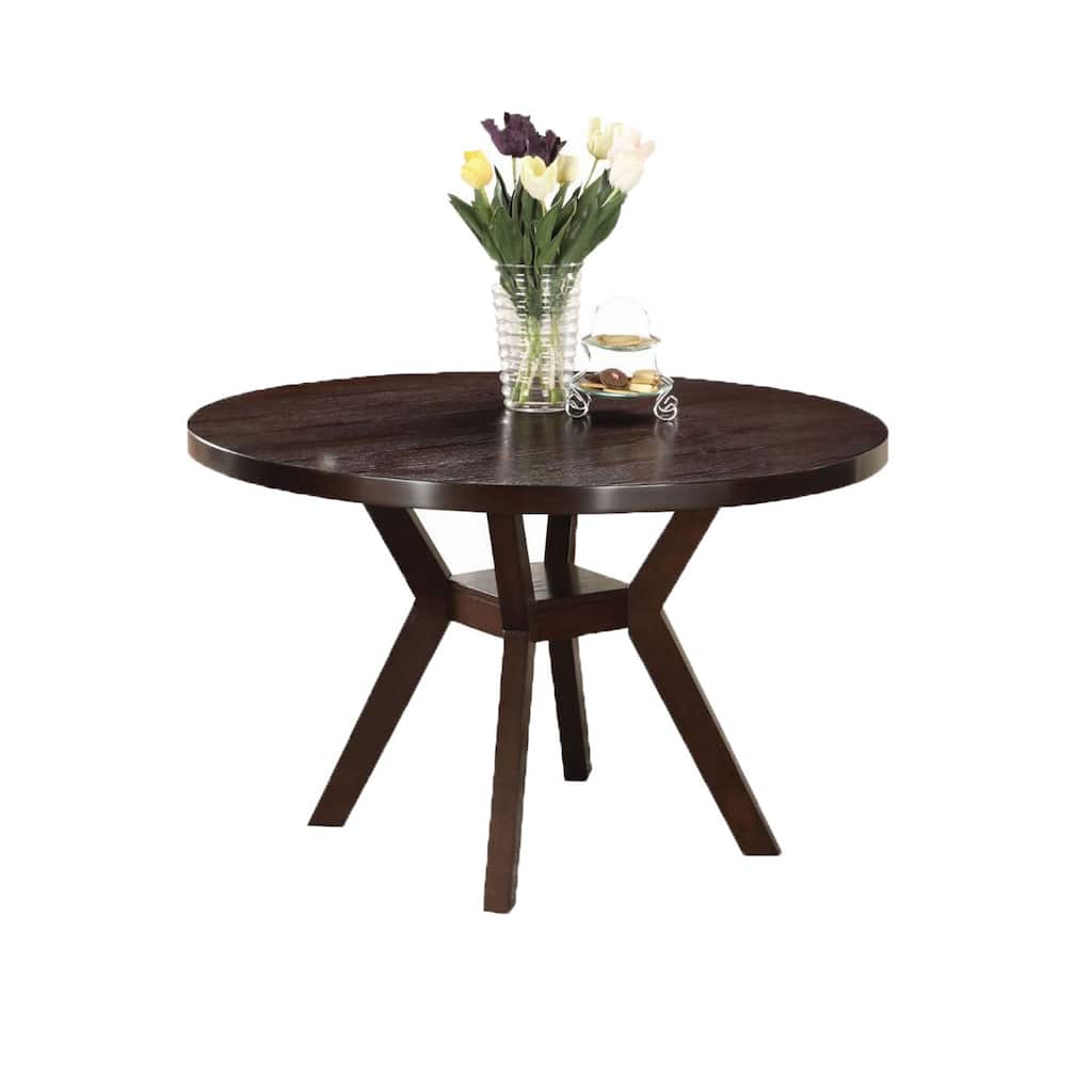 Round Dining Table in Espresso Finish
