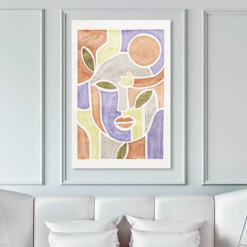 Wynwood Studio Canvas Abstract Beauty in the Flora Purple and Modern & Contemporary Wall Art Canvas Print - 45 x 30
