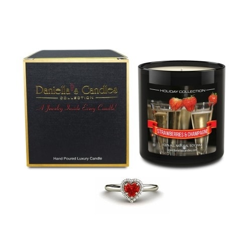 Strawberries and Champagne Jewelry Candle, Surprise Me
