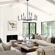 preview thumbnail 3 of 12, KAWOTI 9-Light Dimmable Modern Contemporary Chandelier Pendant Light - W32.5"*H67.75"