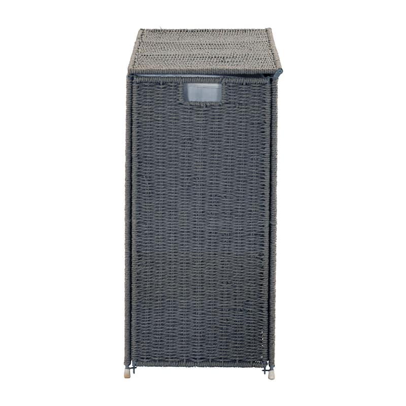 Household Essentials Paper Rope 3-Bag Hamper Sorter, Grey