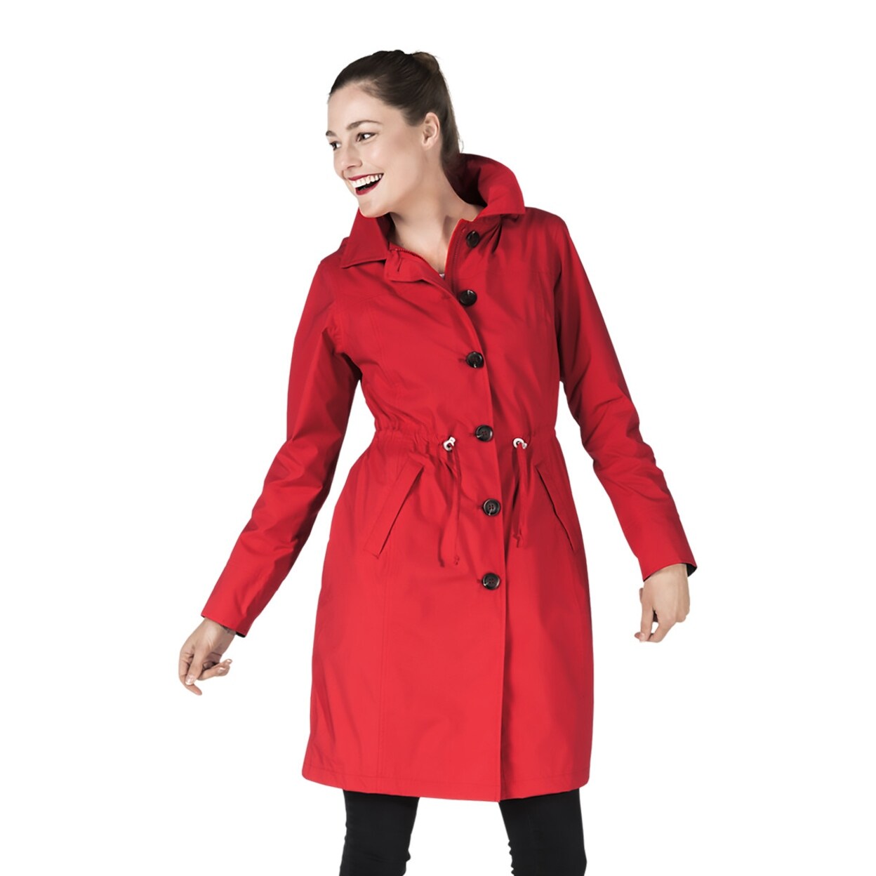 Shop Happy Rainy Days Women S Rain Coat Red Overstock 23026385
